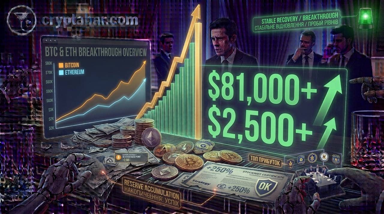 👀 Біткоїн пробив рівень у $81 000, Ethereum — $2500